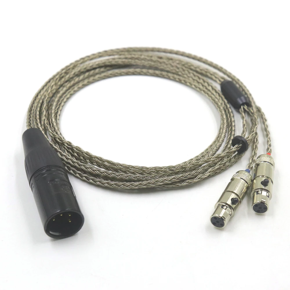 16 Core LITZ 7N OCC Silver Plated Graphene Cable For Audeze LCD-2/ LCD-3/ LCD-4/ LCD-X XLR 4.4mm 6.35mm 2m 1.5m Upgrade  Cable