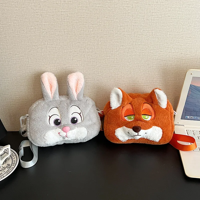 

Disney Zootopia Series Crossbody Bag Cute Judy Hopps Nick Wilde Large Capacity Shoulder Bag Student Travel Portable Storage Bag