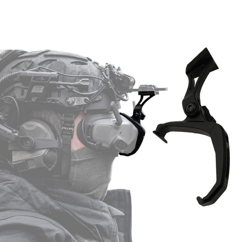 

1PC For DJI Goggles2 (G2) Tactical Helmet Bracket Compatible w Wilcox L4G24 NVG Mount Interface Outdoor FPV Drone Operation Gear