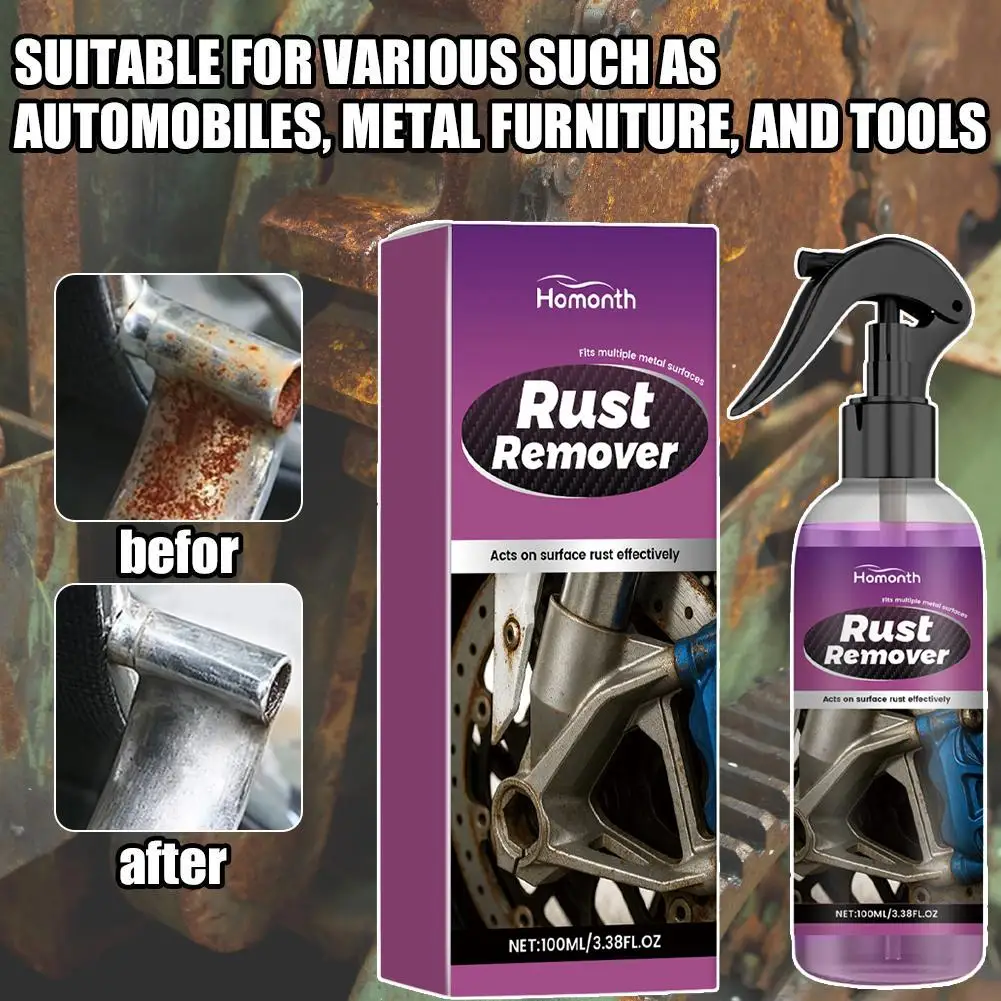 Car Rust Remover Spray Safe for Auto Paint Metal Surface Treatment Powerful Formula Efficient Prevents Re Rusting for Ships Cars