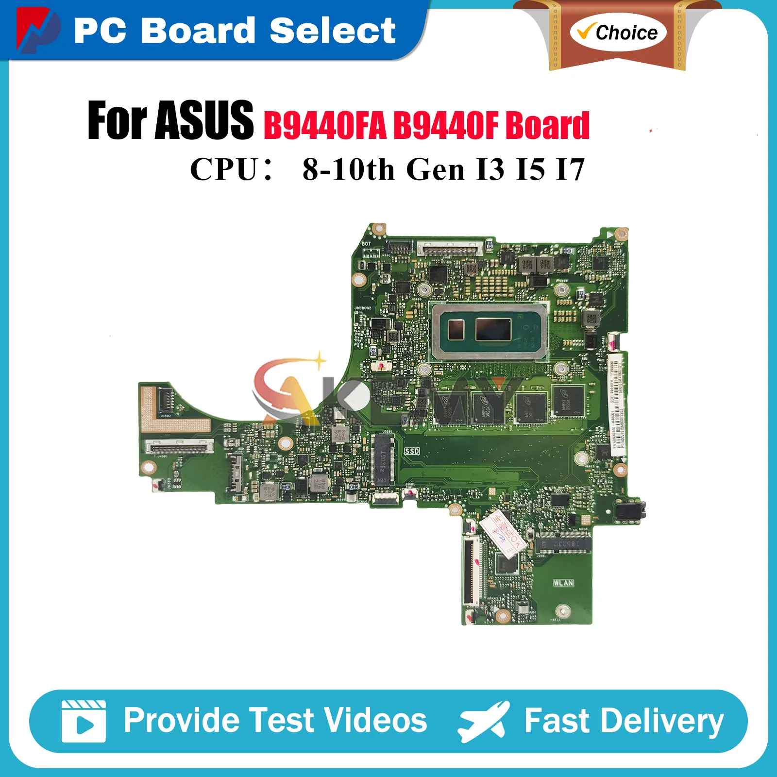 

B9440FA Laptop Motherboard For ASUS ExpertBook B9440F B9440FA Notebook Mainboard With I3 I5 I7 CPU 100% tests OK fast shipping