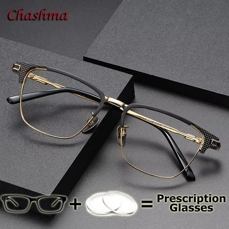 

Men Optical Prescription Glasses Acetate Titanium Myopia Lenses Designer Wide Field Multifocal Progressive Glass Spectacle