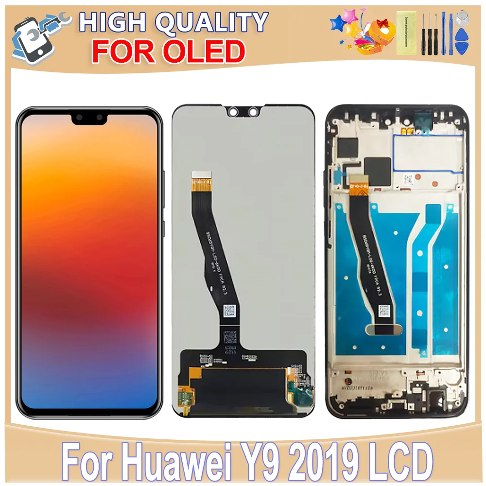 

6.59''OLED LCD Display For Huawei Y9 Prime 2019 LCD Touch Screen Digitizer Assembly For Huawei P Smart Z STK-LX1 LCD Replacement