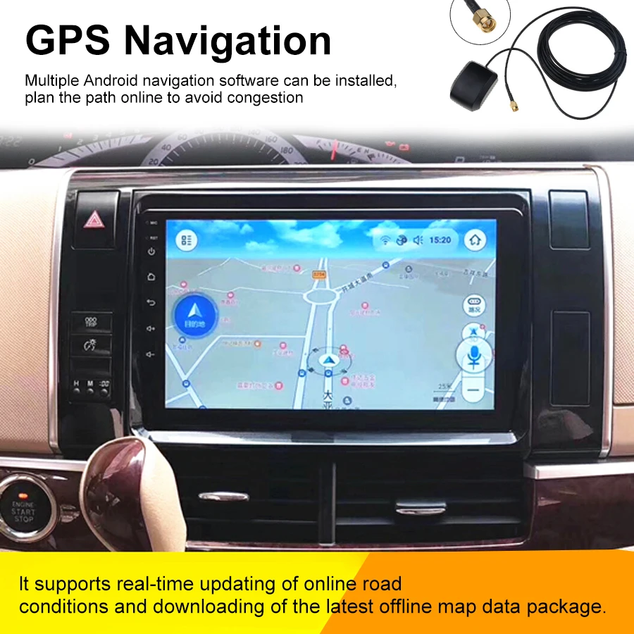 Android 14 Car Video Player GPS For Toyota Previa 3 III XR50 Estima 2006-2019 Radio Tarago Multimedia Autoradio Carplay Device