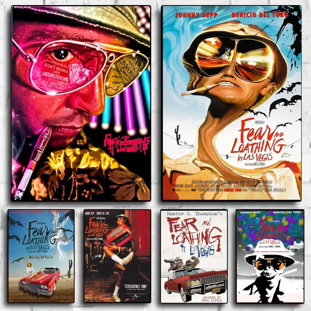 Movie F-Fear and Loathing in Las Vegas Poster Modern Aesthetic Wall Art Poster Minimalist Room Decoration Items