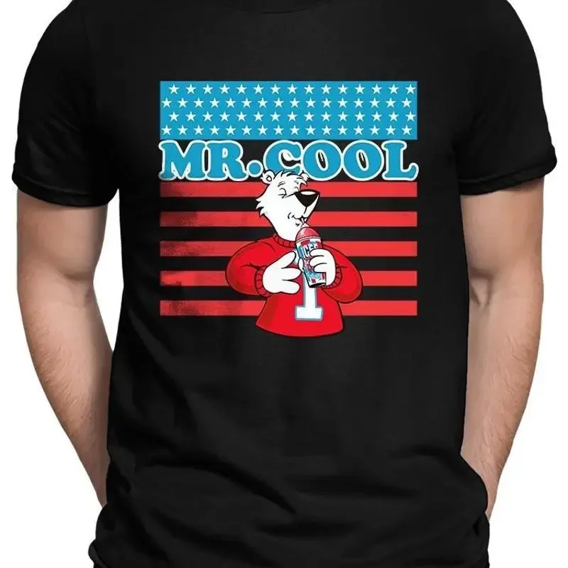 Officially Licensed ICEE Mr Cool Patriotic Polar Bear Chill Men's T shirt