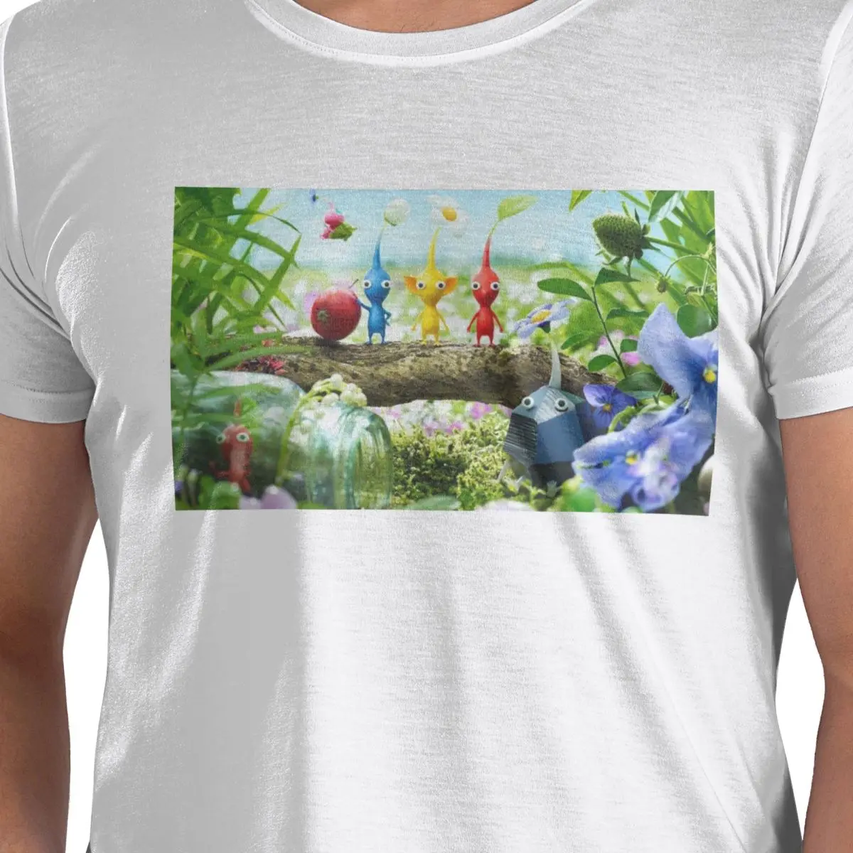 

Pikmin футболка из 100% хлопка, мужские забавные футболки, мужские футболки с круглым вырезом и коротким рукавом, S-6XL