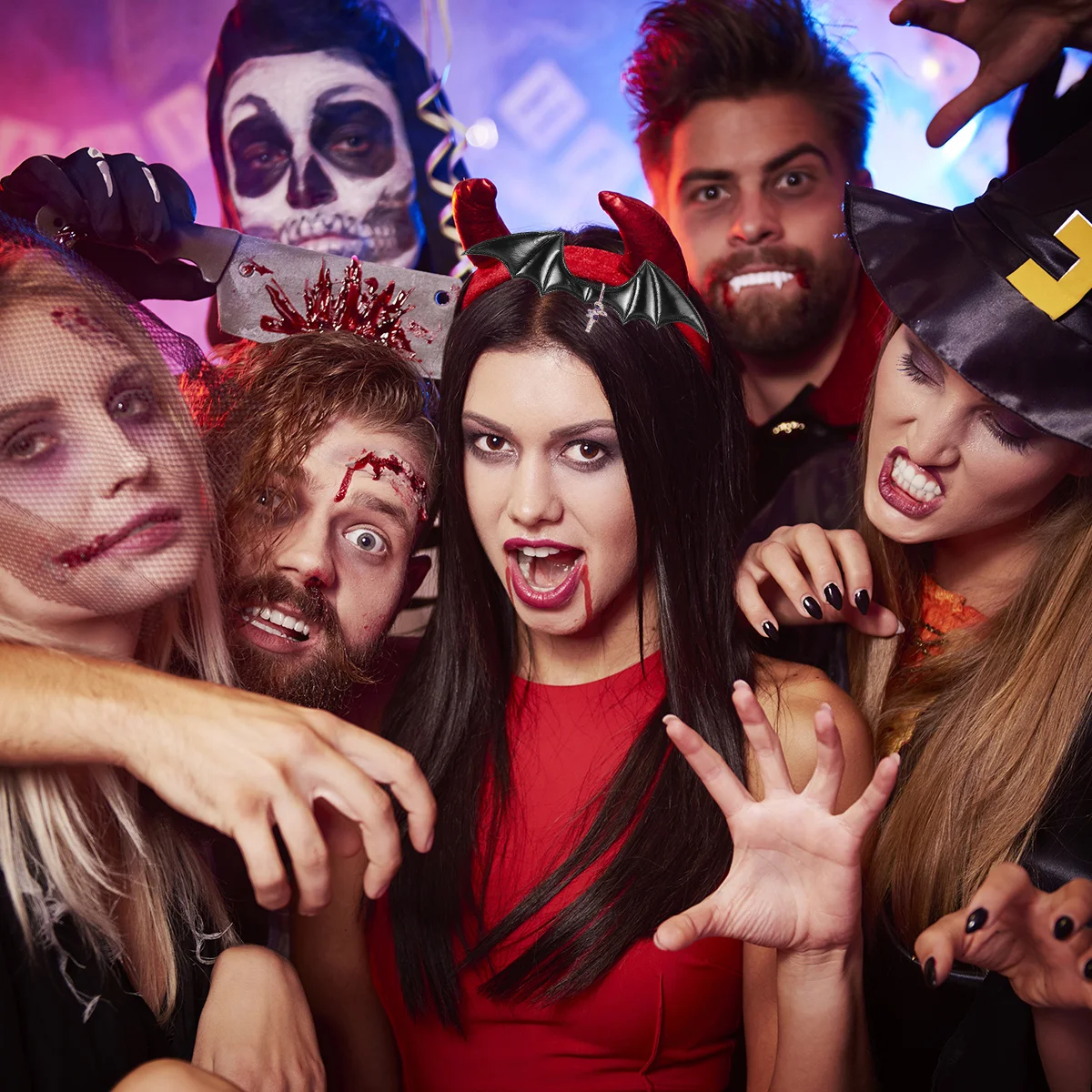 

5 шт., аксессуары для волос с крыльями летучей мыши дьявола, Хэллоуин, сделай сам, креативный дизайн для шпильки, сумки для одежды, костюм, головной убор, декор