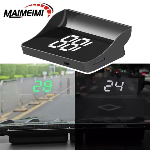 W1 헤드 업 디스플레이 GPS HUD 앞 유리 프로젝터 디지털 속도 녹색 흰색 빛 자동차 트럭 SUV 자동차 전자 액세서리