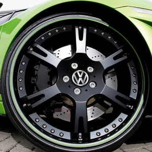 CAR Roda Centro Hub Caps Sticker, Aluminum Badge, VW Scirocco Polo T5 Passat B6 Golf MK5 Tiguan Jetta CC Beetle GT, 56mm, 4PCS 6 Bán hàng Golf Golf chính - №1