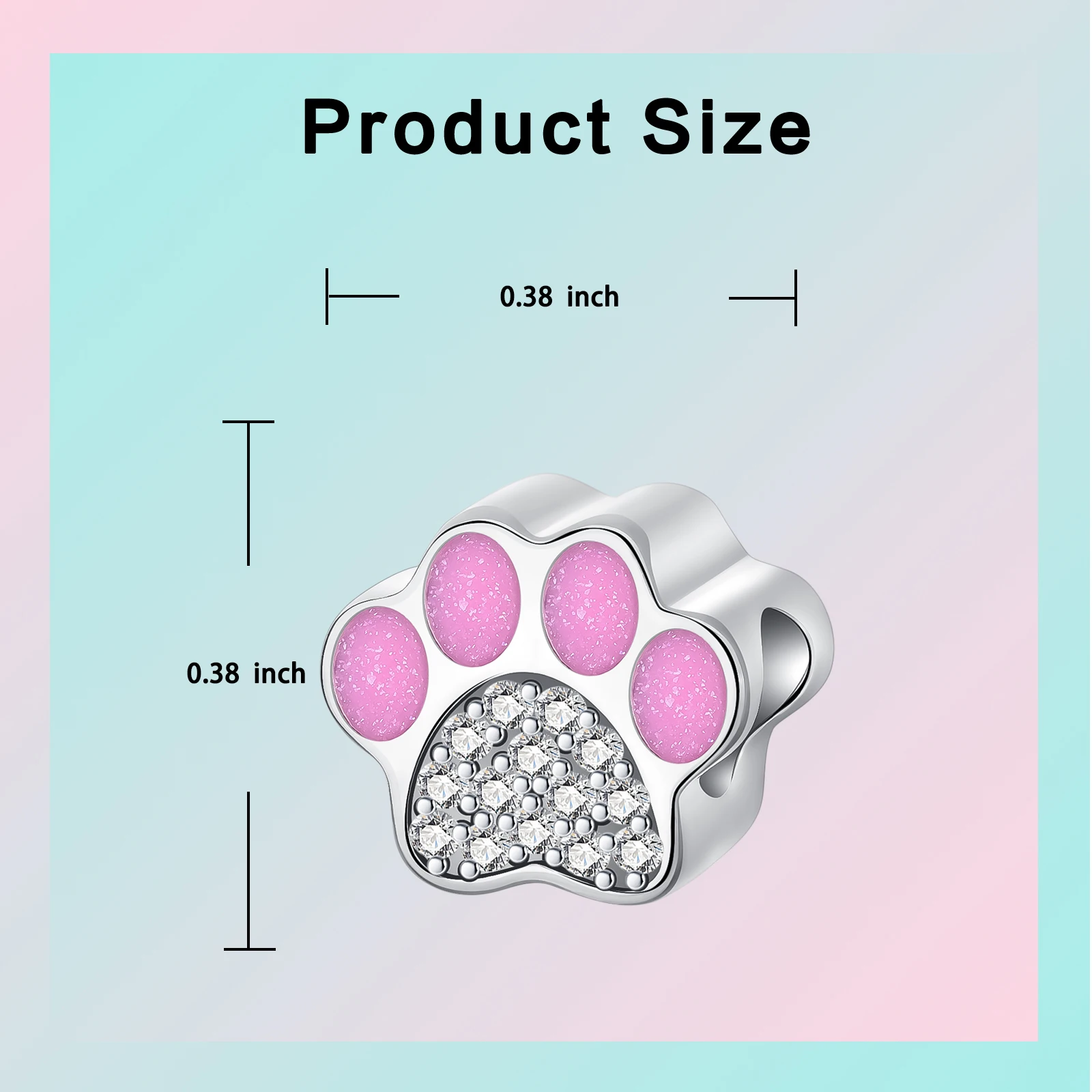 925 فضة الوردي القط مخلب الحيوانات الأليفة سلسلة الخرز ، يناسب الأصلي باندورا سوار ، قلادة ، DIY بها بنفسك السحر ، صنع المجوهرات