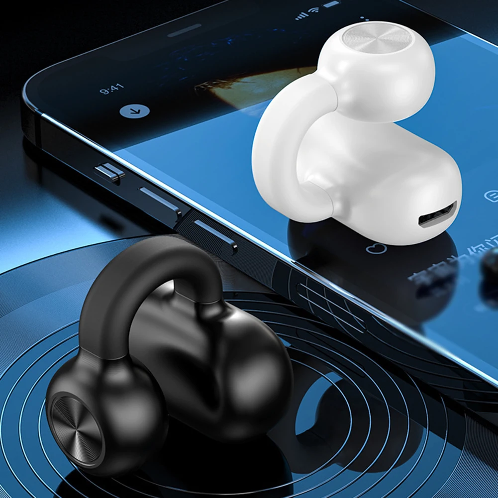 Stylish Ear Clip with Proprietary Pulse DT3 0 Technology Clear Voice Calls Long Music Time Portable Charging Box