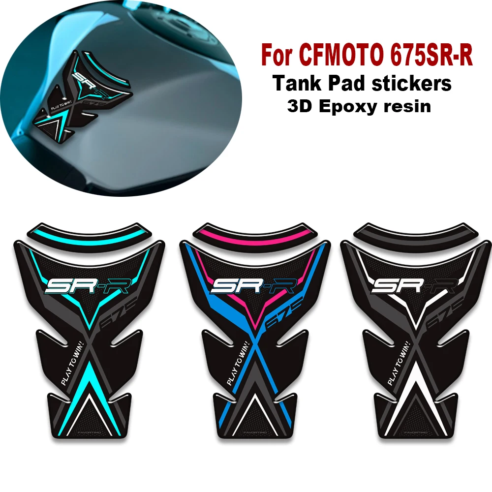 

For CFMOTO 675SR-R 675SRR 675 SR R 675SR 2024 2025 Motorcycle Accessories Epoxy resin Fuel Tank Stickers Kits Protection Decals