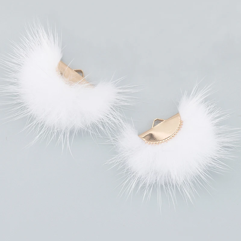 assoonas, 10 Stück/Lot, L199, Quasten, echtes Nerzfell, Schmuckzubehör, handgefertigt, Ohrringzubehör, Schmuckherstellung, DIY-Ohrringe – Detail 2
