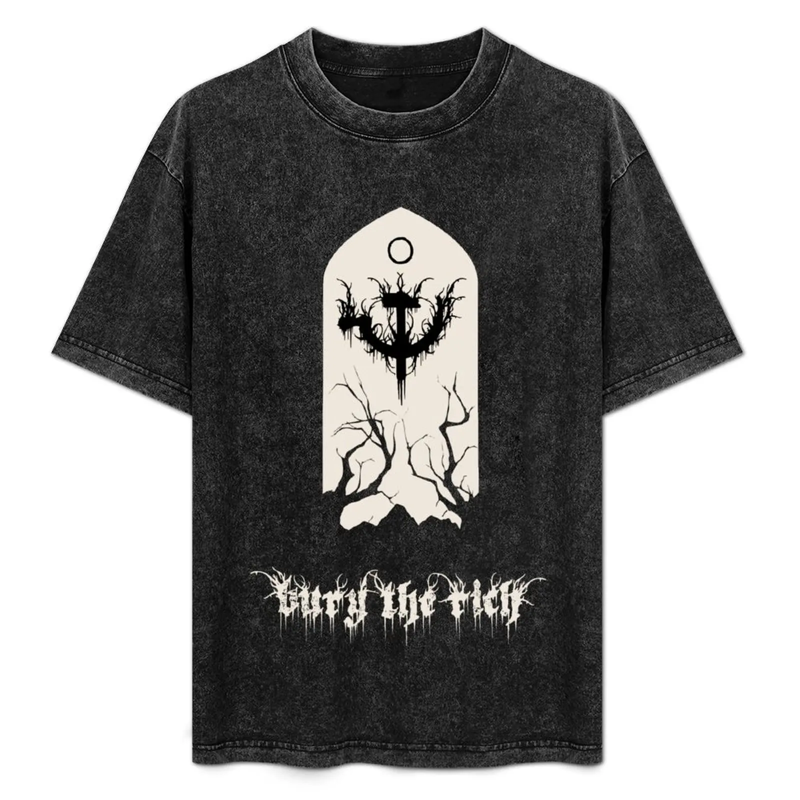 

Black Metal, Bury The Rich T-Shirt Basic Simple Casual Short Sleeve Tee