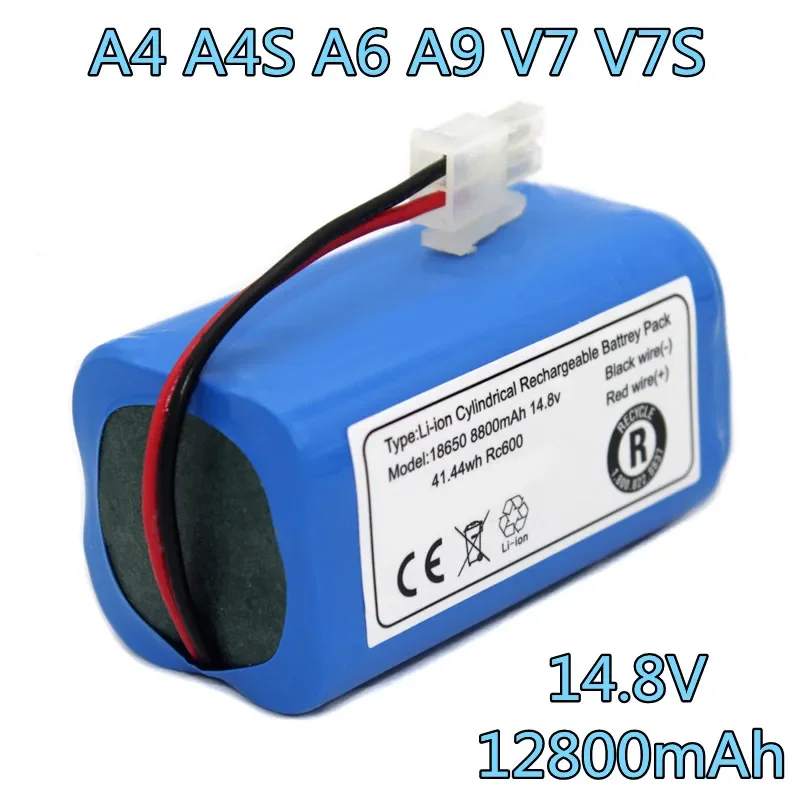 14.8V.2800mah.Applicable to iLife Zhiyi V7 / v7s / x620 / x623 / x451 / T4 / A4/A4S / A6/A9 sweeping robot Lithium battery pack