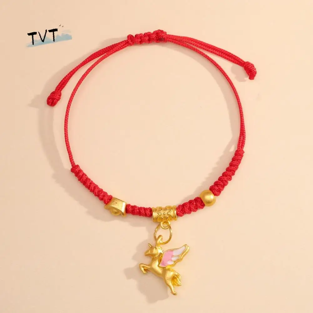 

Chinese Style Horse Year Bracelet Zodiac Year New Year Hand Rope Lucky Pony Red Rope Jewelry Accessories Blessing
