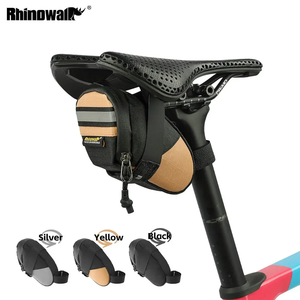 AliExpress Rhinowalk 0.4L Bicycle Saddle Bag Portable Cycling Seat Tail Bag Storage Tool Seatpost Bag Water Resistant Bike Accessories