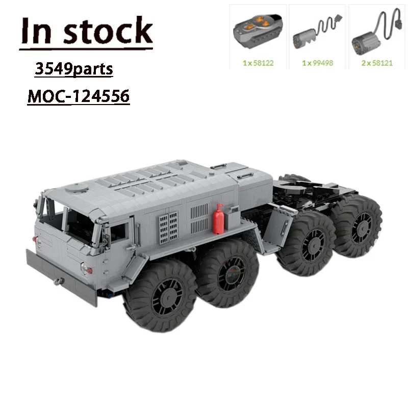 MOC-124556 Electric MAZ 5371 Army Truck 1:15 Assembly Splicing Building Block Model • 3549 Parts Kids Birthday Toy Gift