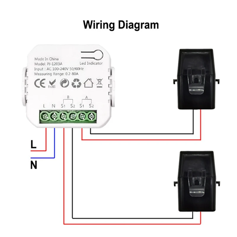 Tuya Zigbee Smart Energy Switch  Power Voltage Current Meter  APP Real-Time Power Statistics Consumption Querying