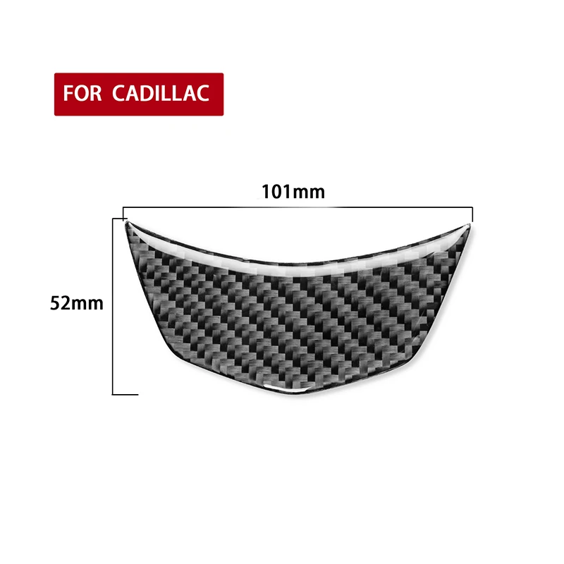 For Cadillac ATS 2013-2019 Sedan Car Accessories Carbon Fiber Interior Steering Wheel Chin Trim Sticker Decoration Modification