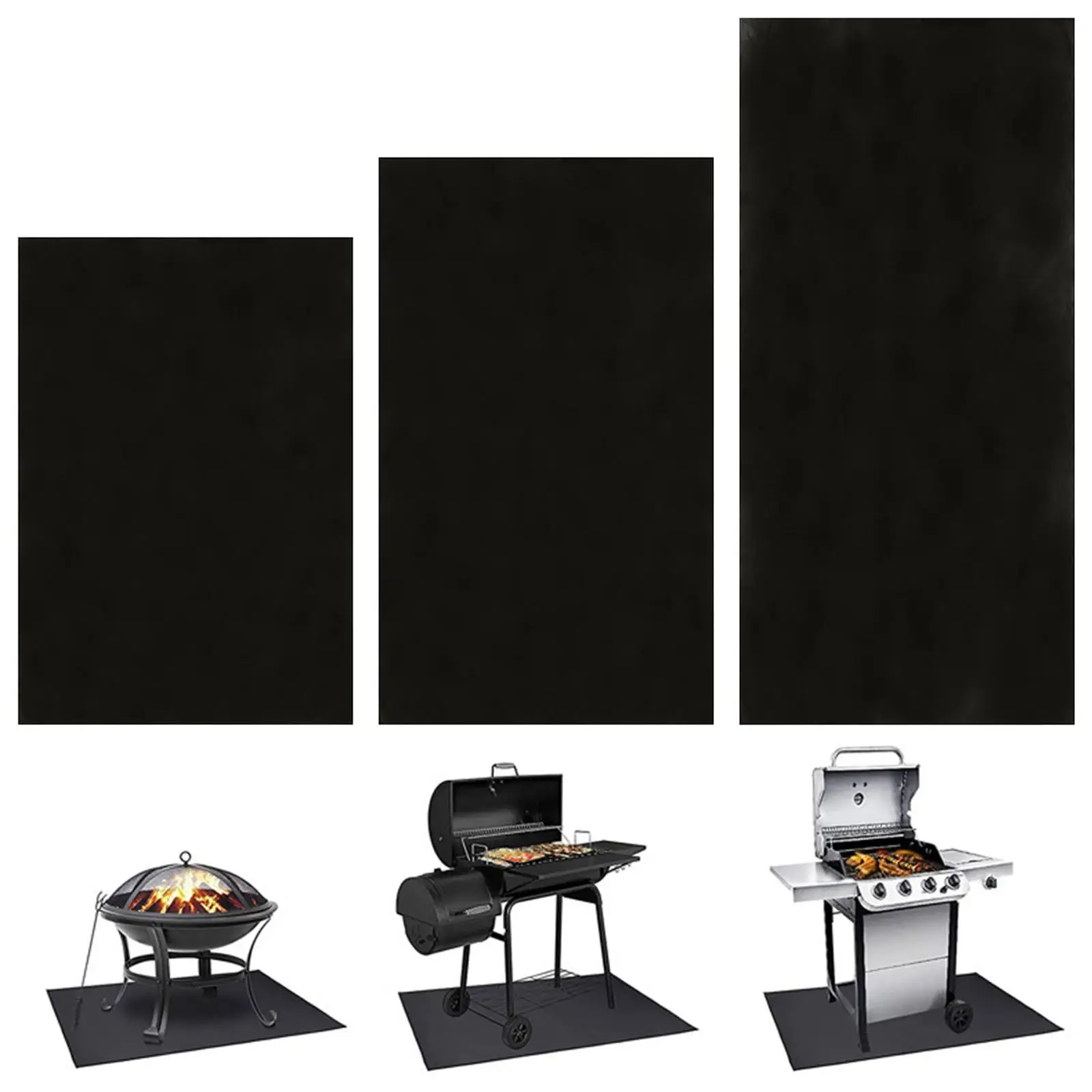 Outdoor Fireproof Mat Fire Pit Pad Deck Protector Yard Floor Hiking Barbecue