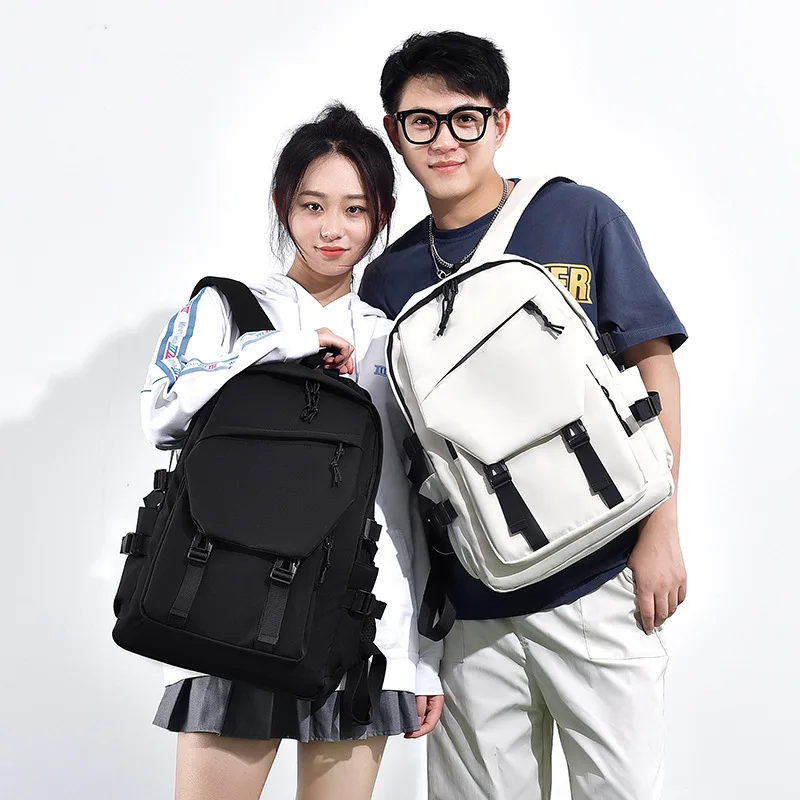 Backpack Large Capacity Fashionable Comfortable All-matching Woman Man Zipper Daily Student Personality Sweet Simple
