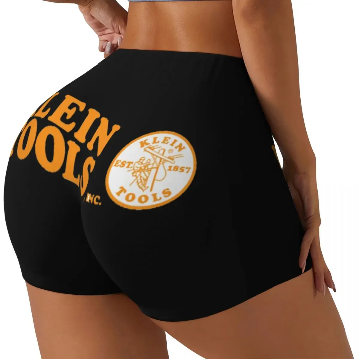 Custom Klein Tools - Est . 1857 Logo (Orange) Women Gym Workout Running Shorts Athletic Volleyball Biker Yoga Shorts