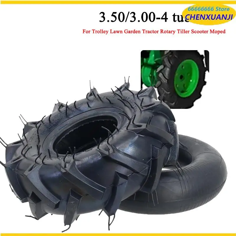 High quality ATV 3.50/3.00-4 Inch Tire Inner Tube Accessories Tiller for Trolley Lawn Garden Tractor Rotary Tiller Scooter Moped