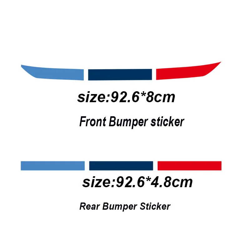 1セットフロント & リアの車のステッカーbmw M3 M5 E36 E39 E46 E60 E61 E64 E70 E71 E80 E85 E87 E90 E83 bmwアクセサリー