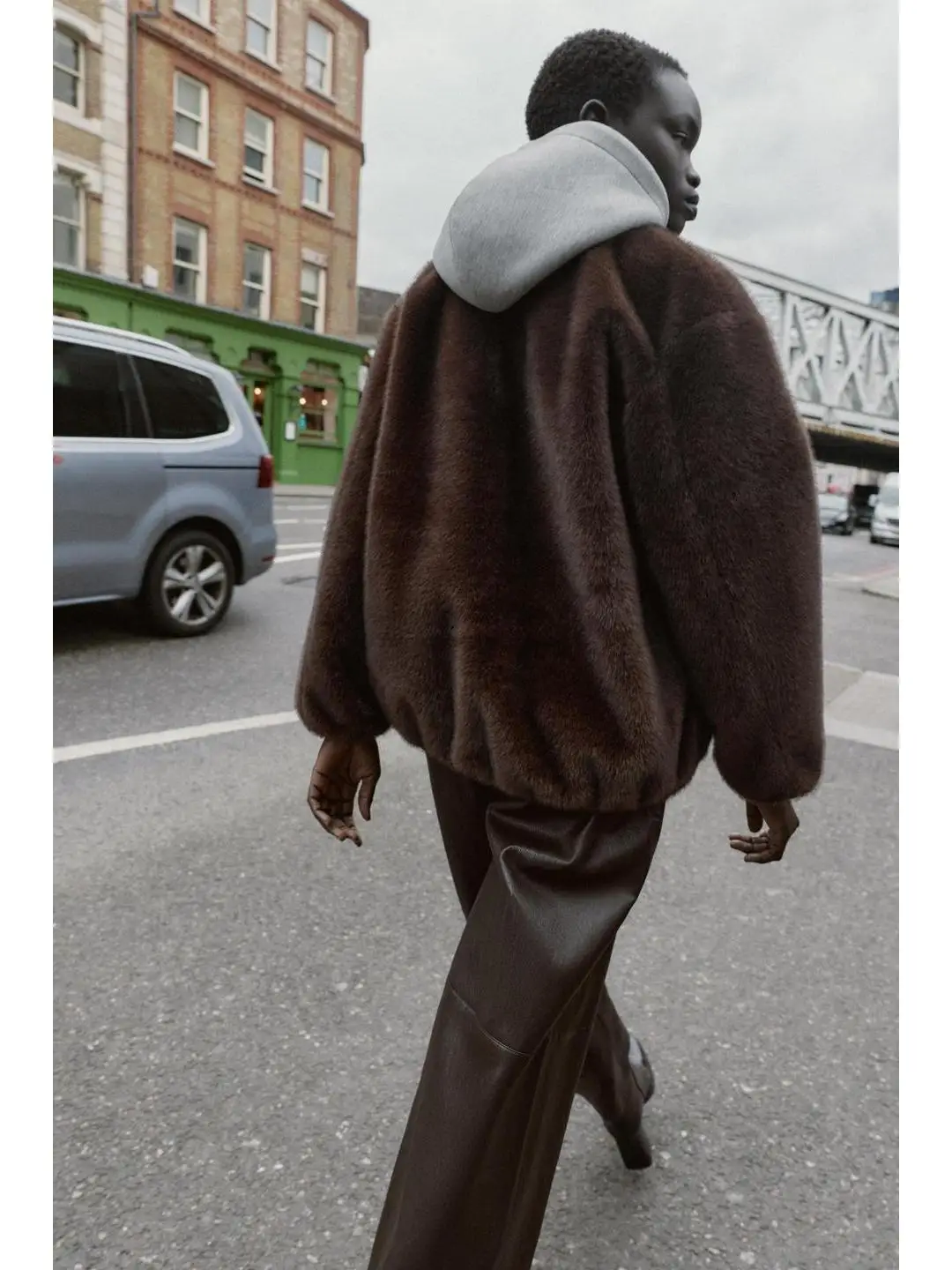 Otoño Invierno Patchwork piel sintética efecto piloto Jaet abrigo Casual Sle mujer ort prendas de vestir exteriores con sombrero 25 colección de otoño