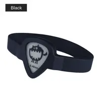 Pulsera de púas de guitarra resistente al agua, soporte de púas de guitarra de goma elegante, correa de muñeca, personalidad conveniente