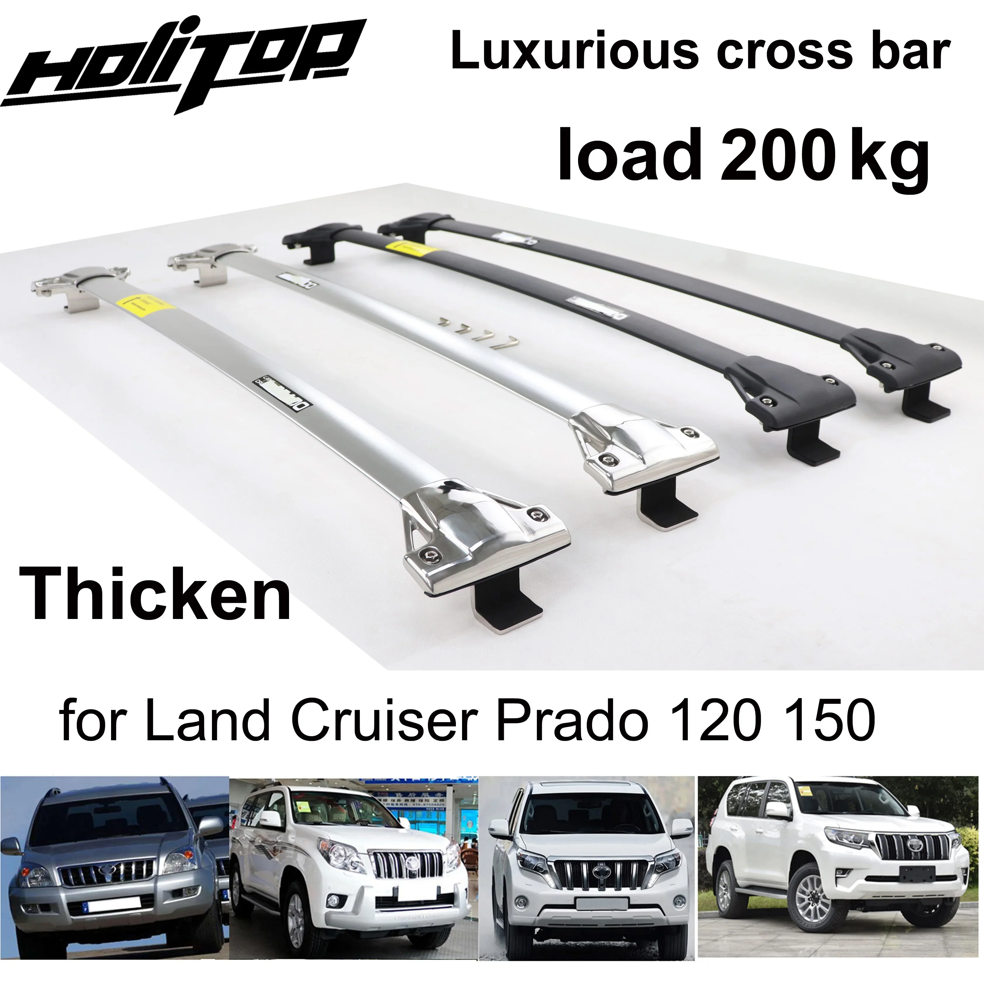 

TOP powerful roof rack Transverse rail cross bar for Toyota Land Cruiser PRADO 120 150 2005-2023,can load 200KG,ISO9001 quality