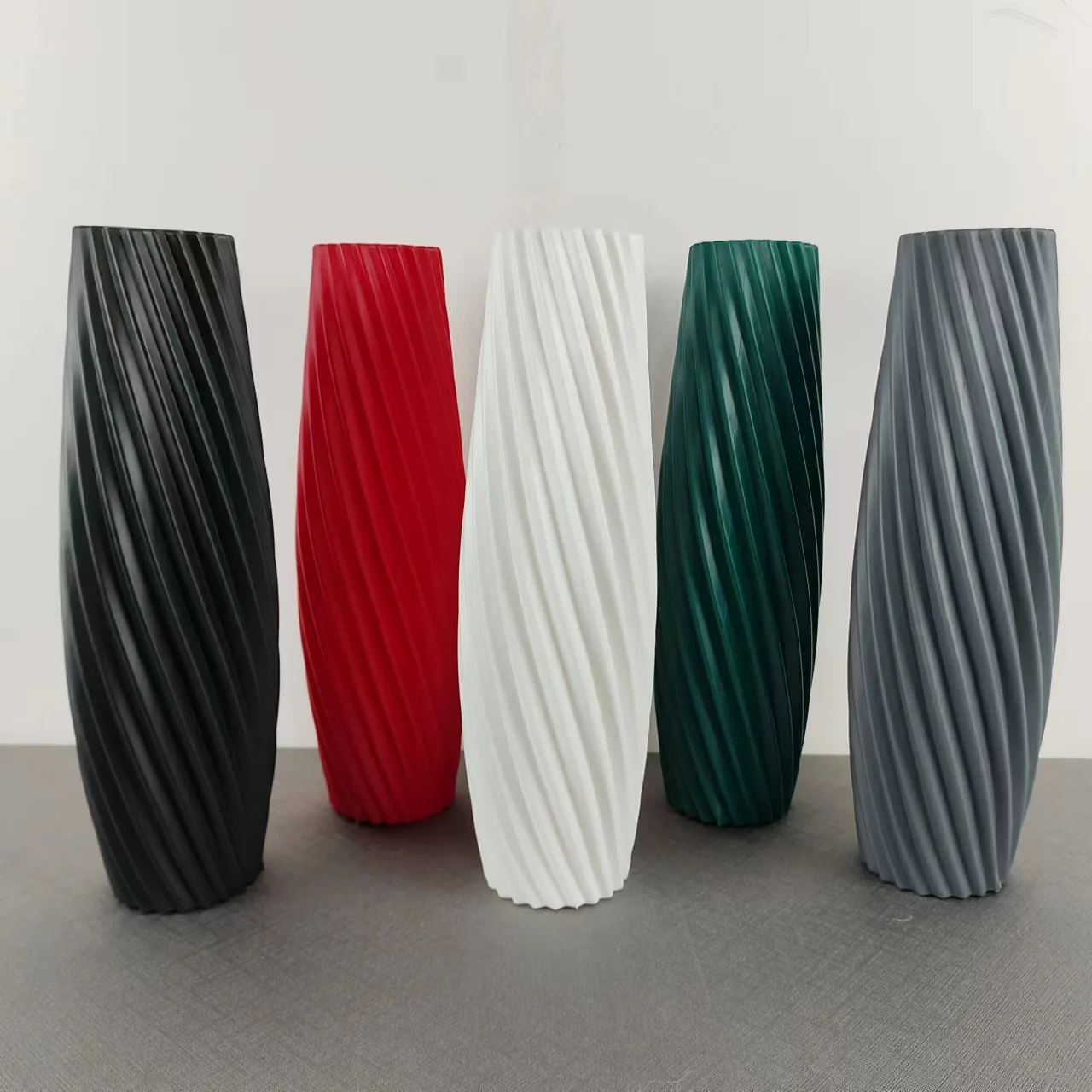 European Imitation Ceramic Plastic Vase Ins Wind Flower Device Hydroponic Bottle Flower Arrangement Tall Creative Ornaments