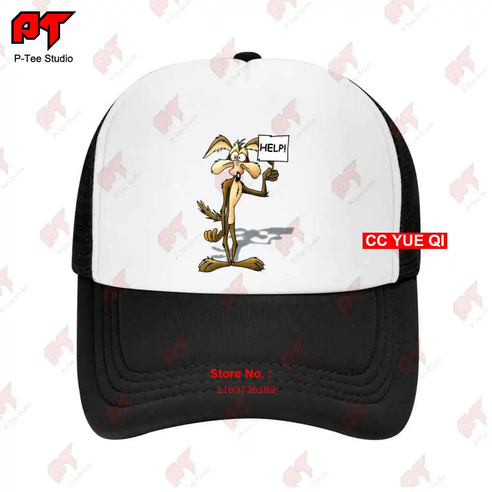 Maglia Willy Coyote Road Runner Cartone Help Baseball Caps Truck Cap 7WP4