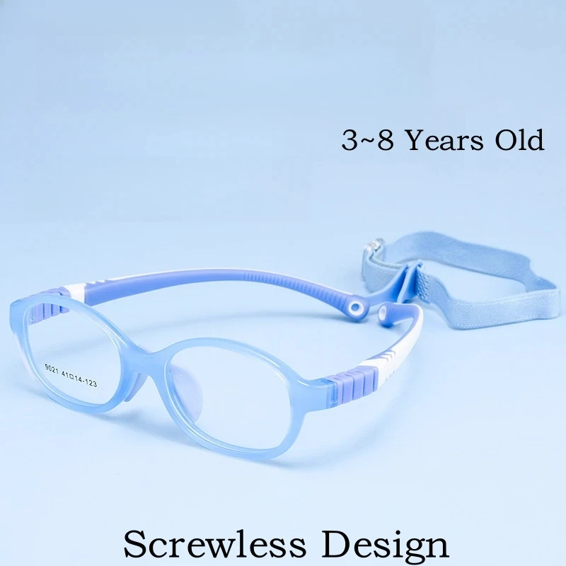 Ultra Light Fashion TR90 Kids Eyewear Small Soft Silicone Optical Prescription Eyeglasses Myopia Hyperopia Frame Boy Girl 21E