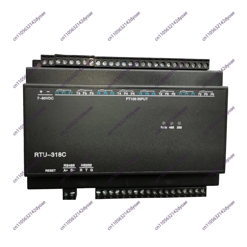 

PT100 8-channel high-precision industrial temperature acquisition controller, Modbus RS485 RS232 dual serial port