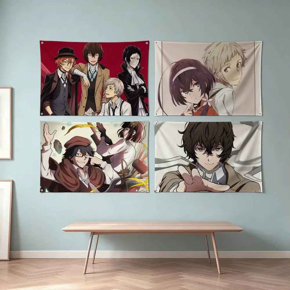 Bungo S-Stray D-Dogs Anime Flags for Bedrooms Home Decor Items Outdoor Decors Garage Decoration Flaga