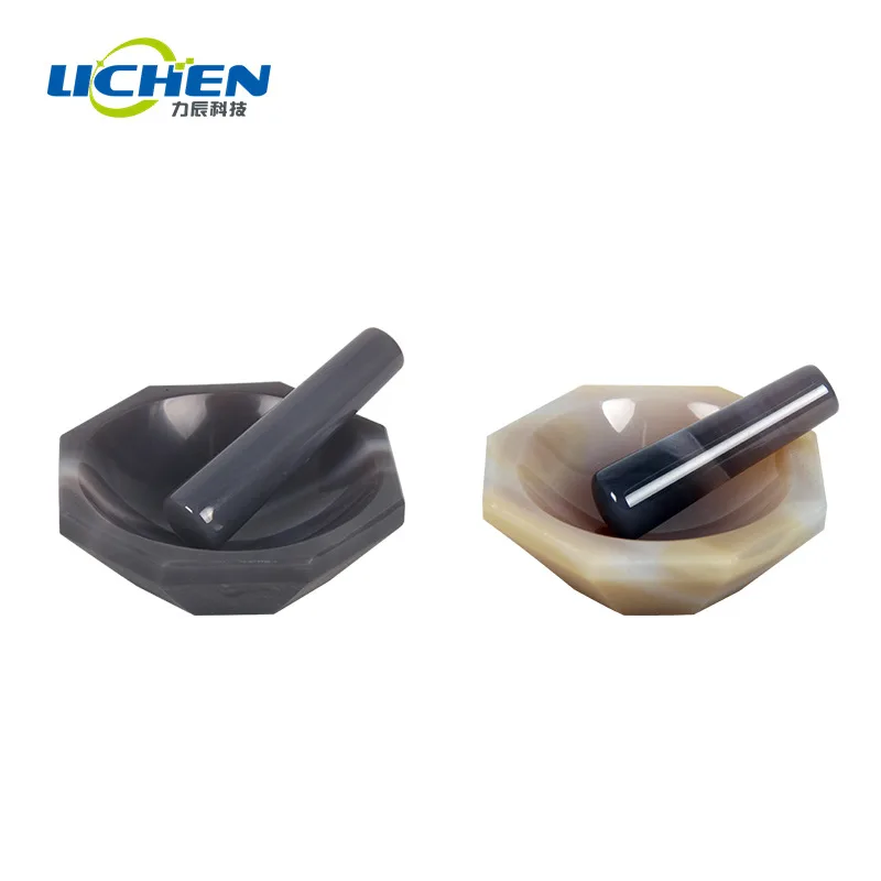 

Above 200mm Agate mortar, natural agate mortar, laboratory wear-resistant and impurity free grinding rod, first-class product