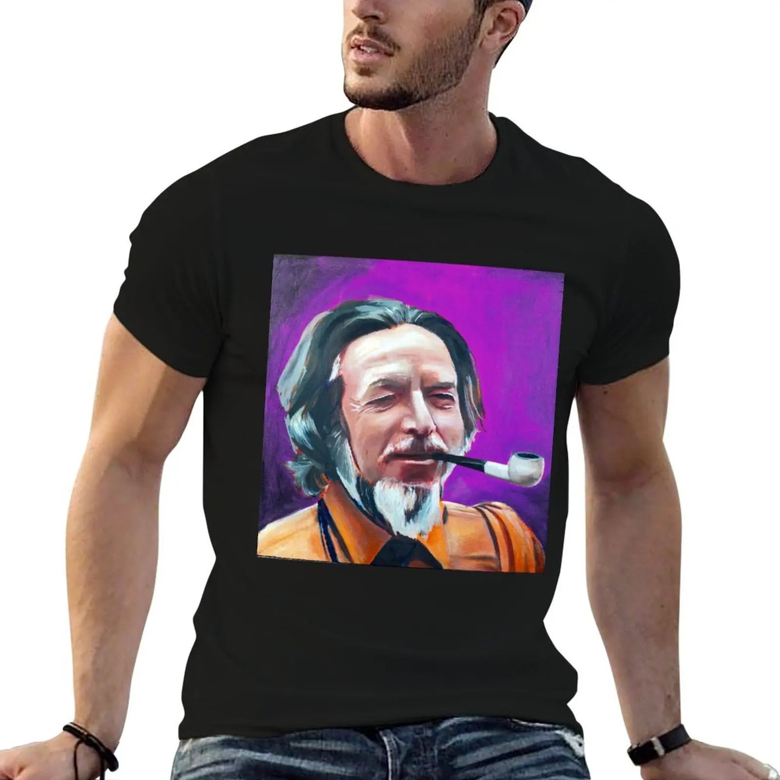 

Edition tshirt Watts cotton Watts Painting Alan Alan T-Shirt shirt man of graphic t 100% Purple