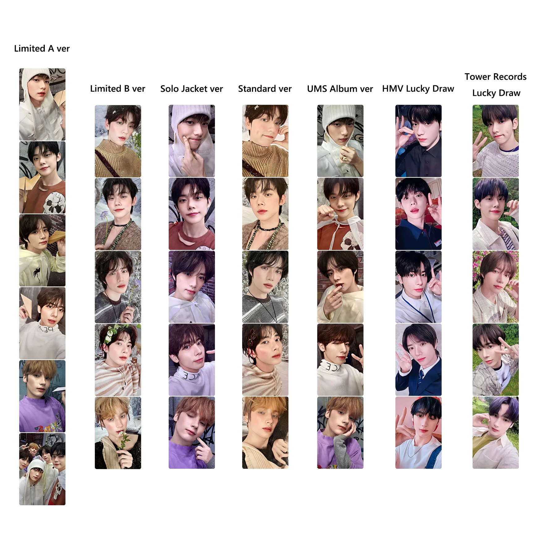 Kpop Idols Soobin Yeonjun Photocard Double Sides Printing Korean Style LOMO Card HUENINGKAI BEOMGYU TAEHYUN Fans Collection Gift