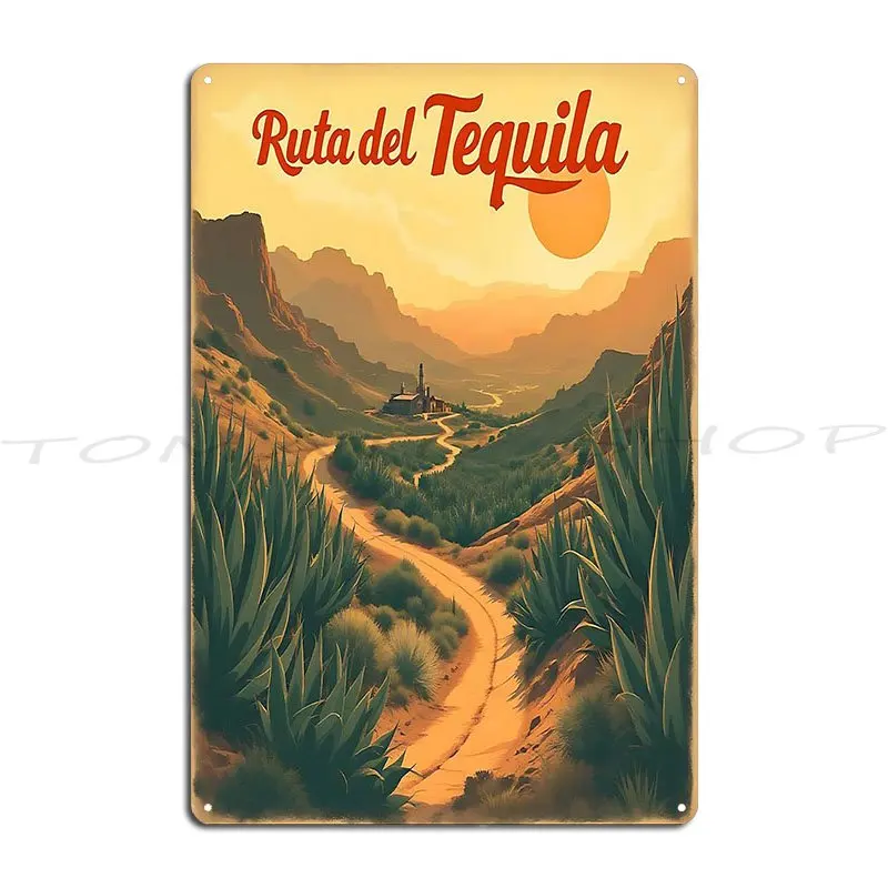 Ruta Del Tequila Retro Metal Sign Club Bar Pub Garage Customized Tin Sign Poster