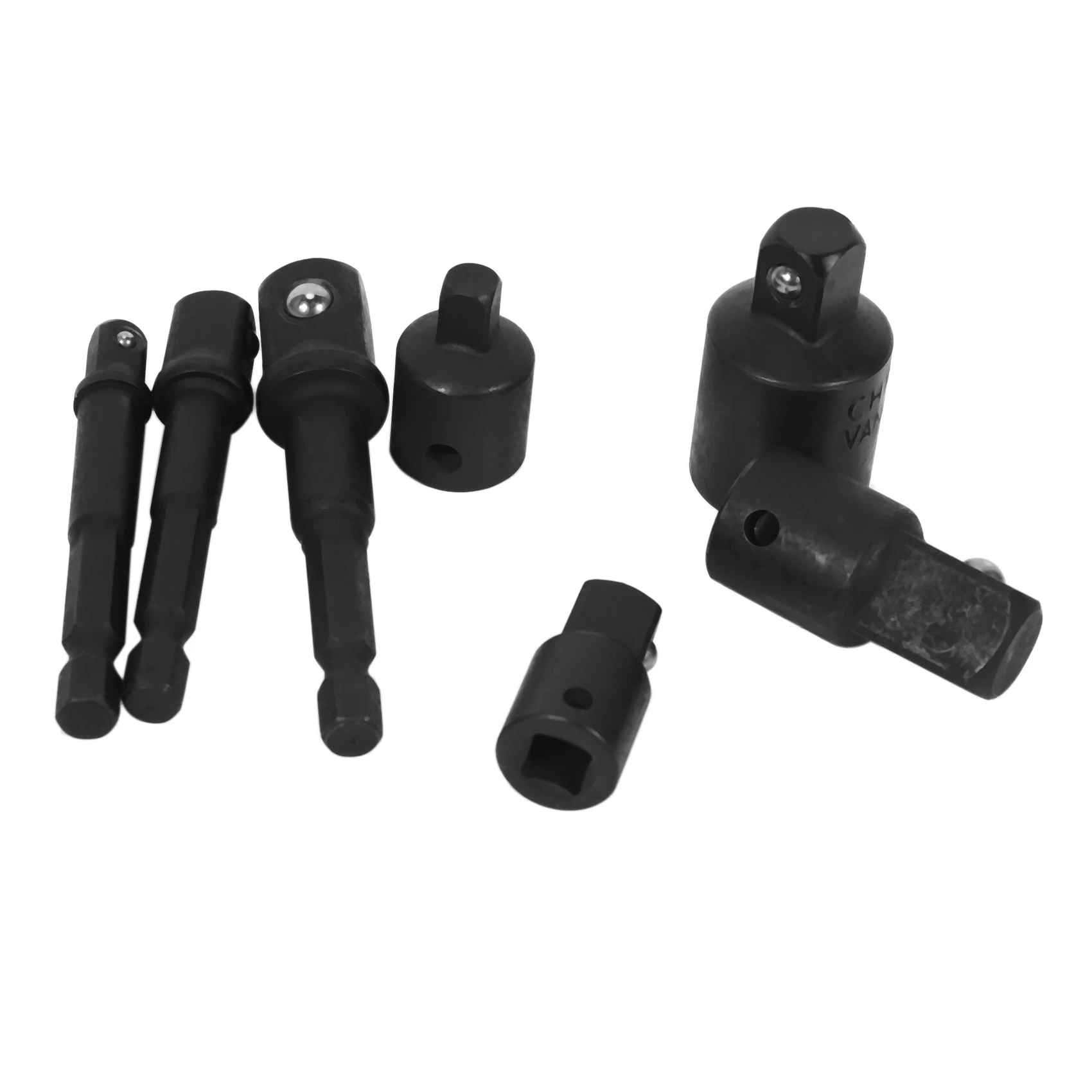 A21Q -3 Stück Sechskantraum für Adapter-Stecknuss-Adapter-Steckschlüssel 1/4 Zoll, 1/2 Zoll, 3/8-Stecknuss-Adapter und 4 Stück 1/4 bis 3/8 x 3/8 bis 1