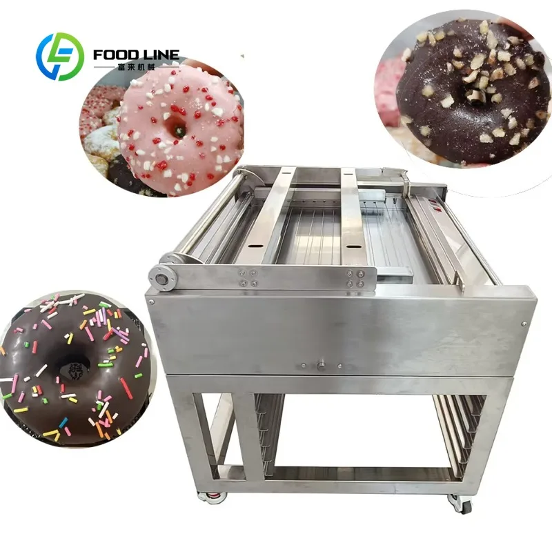 Customized Bakery Donut Doughnut Glazing Machine Chocolate Sugar Cream Coating Bread Dessert Maker Food Grade Best Seller
