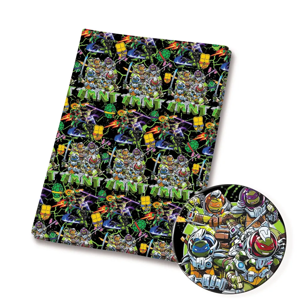 Tecido dos desenhos animados quente diy140 * 50cm costura artesanal retalhos acolchoado vestido de bebê casa folha tecido impresso costura crianças