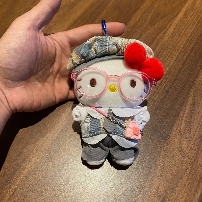 Kawaii سانريو مرحبا كيتي تشارمي كيتي أفخم المفاتيح جرلي هريرة دمية محشوة بلوشي حلقة رئيسية حقيبة اكسسوارات الفتيات هدية #2