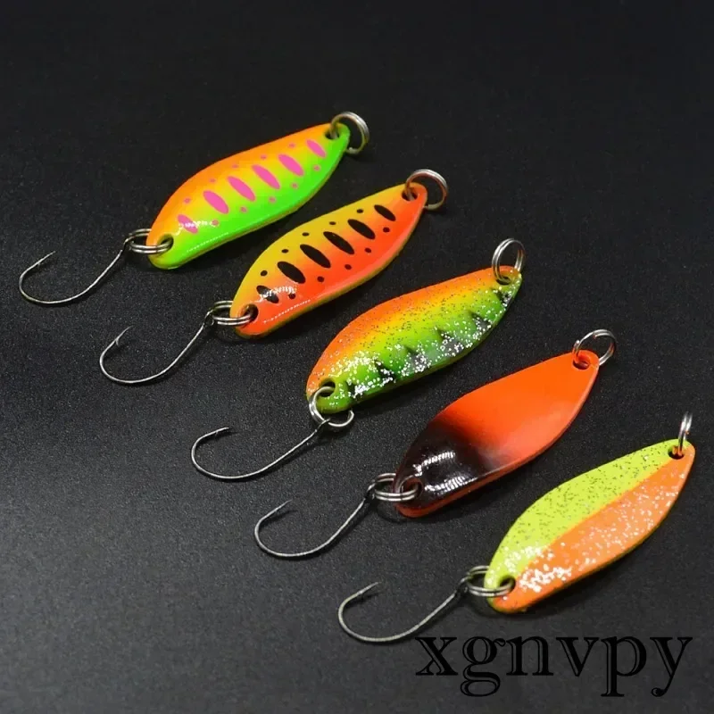 xgnvpy obrotowy Spinner przynęta wędkarska 3.4cm 3.5g łyżka cekiny metalowa twarda przynęta woblery Bass Pesca haczyki z piór jednoczęściowe