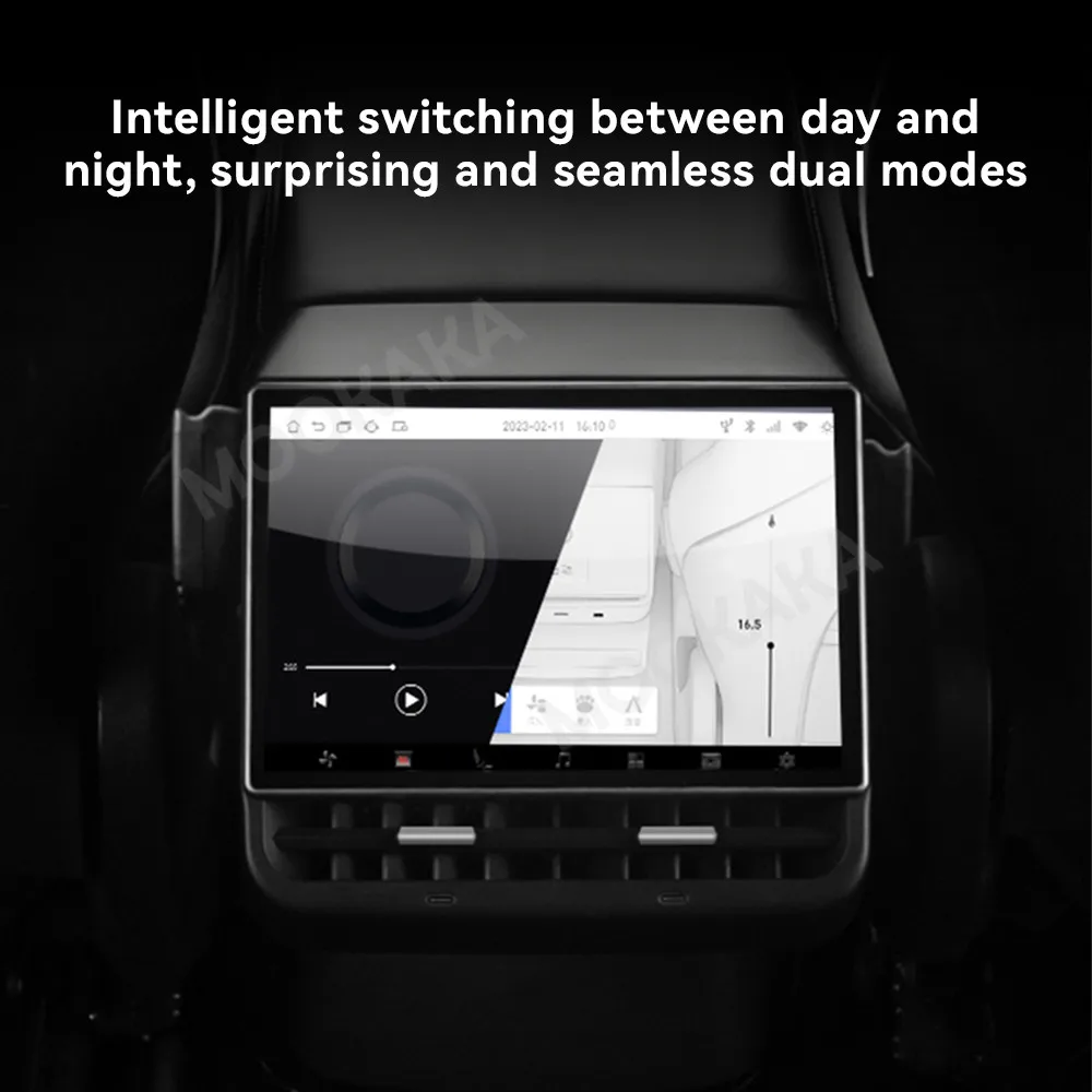 8.66'' For Tesla Model 3/ Y Android13 Multimedia Player Rear Seat Entertainment Display with Same Screen Function 4G WIFI