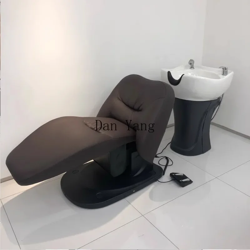 

YJ Internet celebrity health carephysiotherapy electric lift shampoo bed hair salon special rotary sitting semi-full lying flush