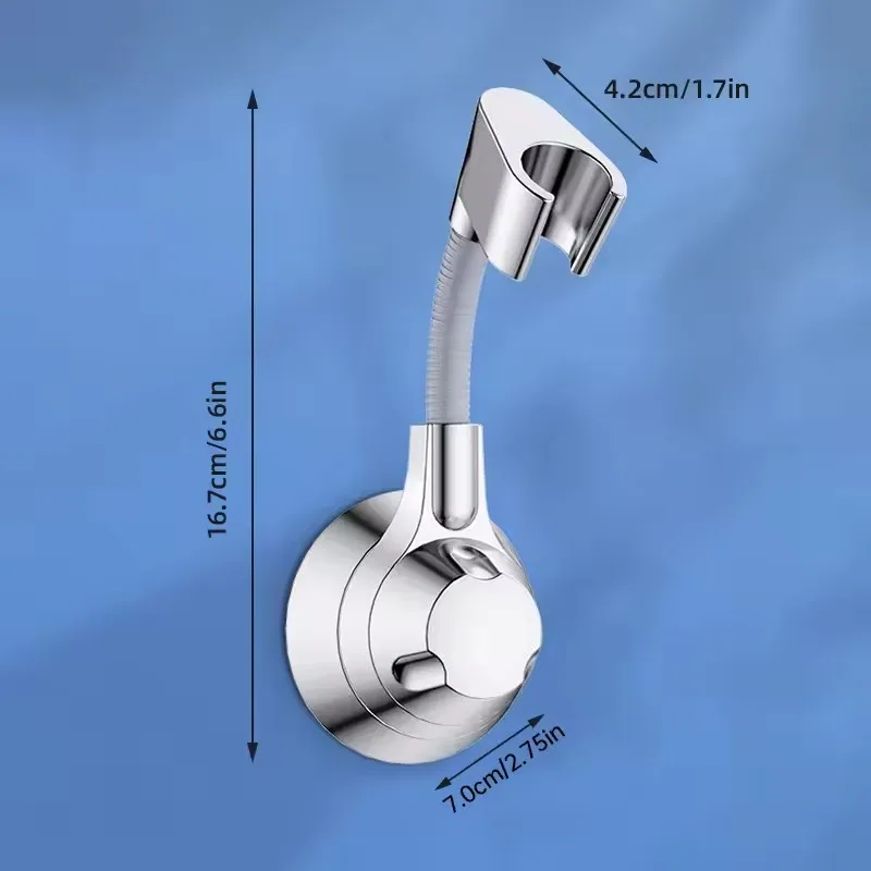 

Suction Cup Shower Holder Adjustable Shower Head Holder Nozzle Handheld Holder Punch-Free Multi Angle Rotation Shower Bracket